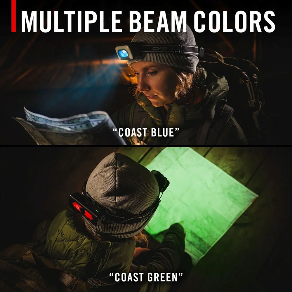 Otsalamppu Coast RL35R Ladattava Puheohjauksella 1100 Lumenia