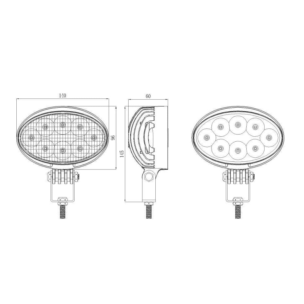 MF, NH Case LED-työvalo Revon RTV401 40W