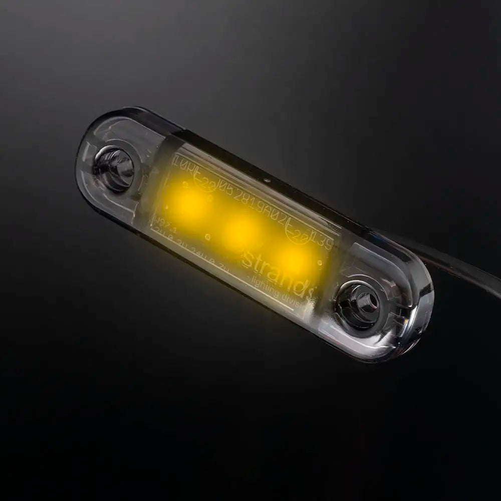 Strands Dark Knight Slim LED Äärivalo, Keltainen, tumma linssi