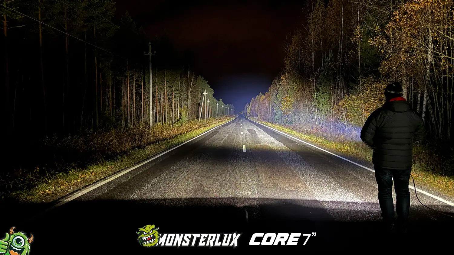 Monsterlux Core 7 LED-lisävalo Valkoisella Rungolla