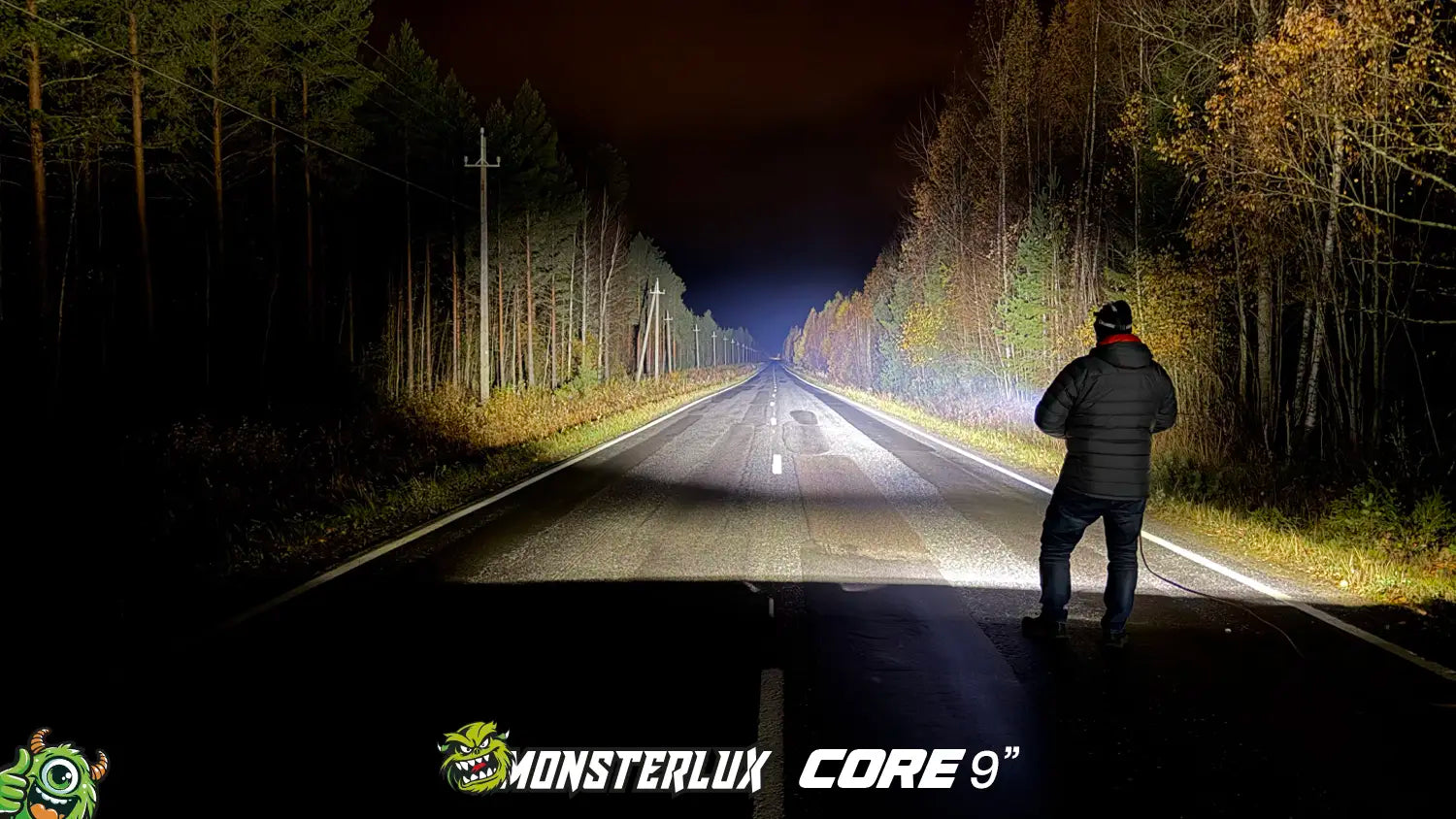 Monsterlux Core 9 LED-lisävalo Valkoisella Rungolla