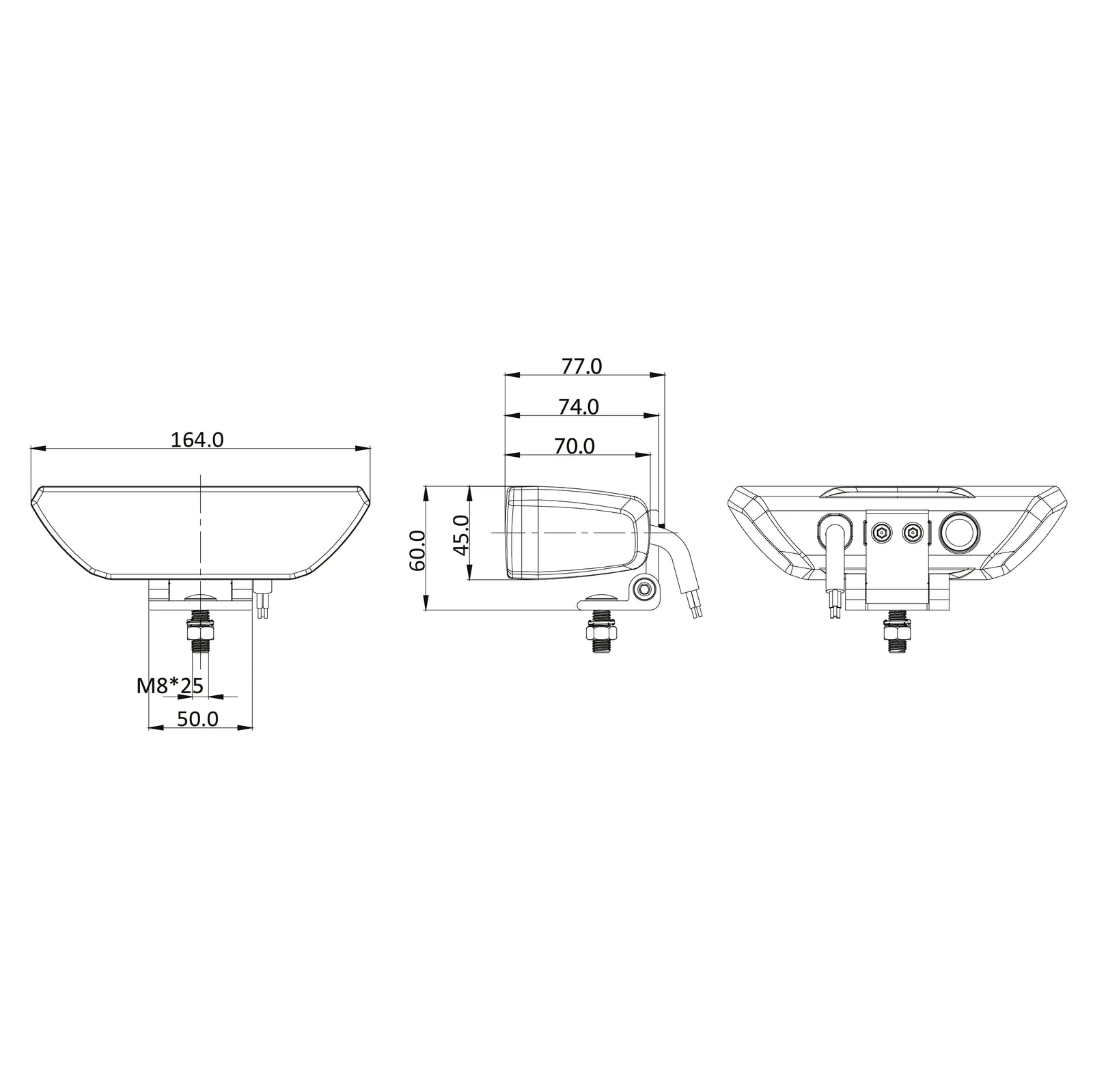 Ozz WR1 R65 LED-työ-/peruutusvalo