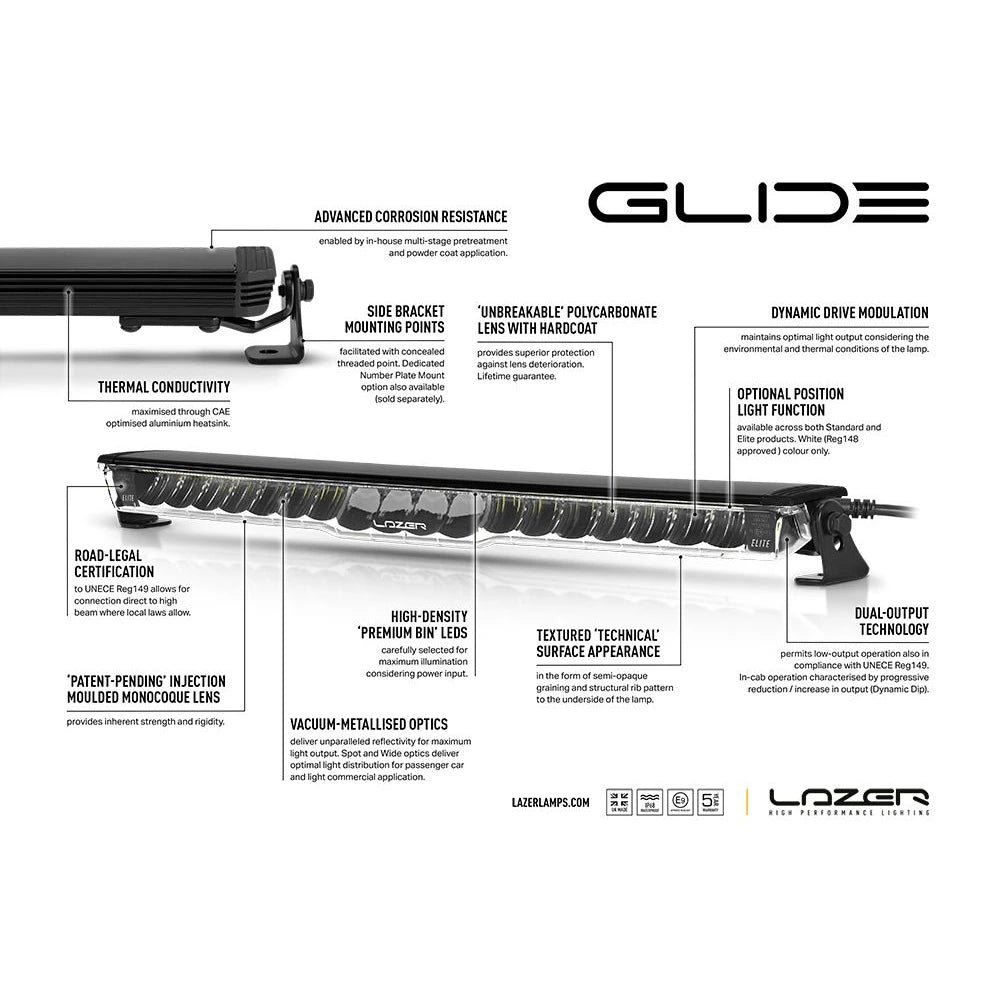Lisävalo Lazer Glide Std