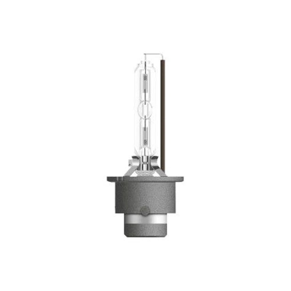 Osram Xenarc Night Breaker Laser D2S -polttimo edestä kuvattuna ilman tuotepakkausta valkoista taustaa vasten.
