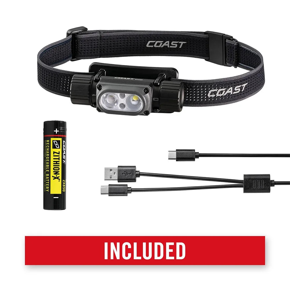 Otsalamppu Coast WPH30R Vedenpitävä Ladattava 1000 Lumenia