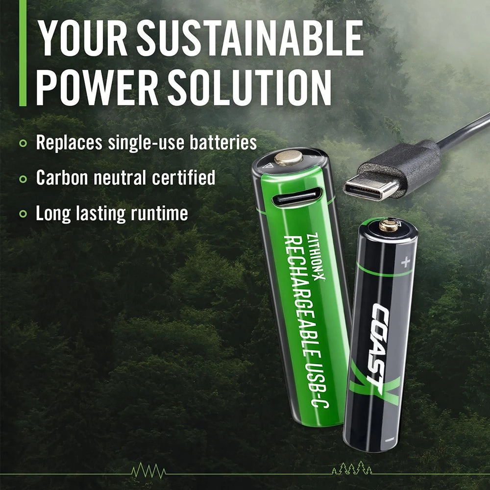 Ladattava Paristo Coast AA USB-C 1,5V (4 kpl)