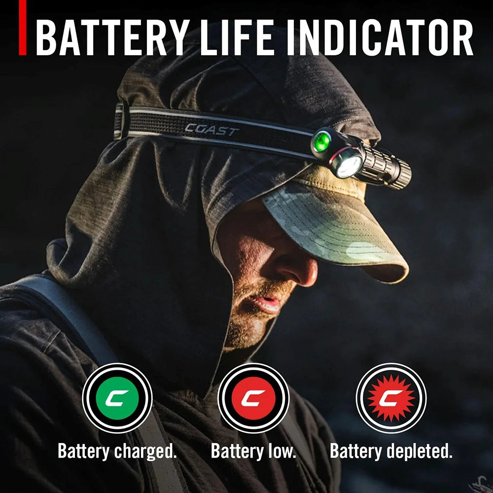 Otsalamppu Coast TXM50R Vedenpitävä Ladattava 1500 Lumenia