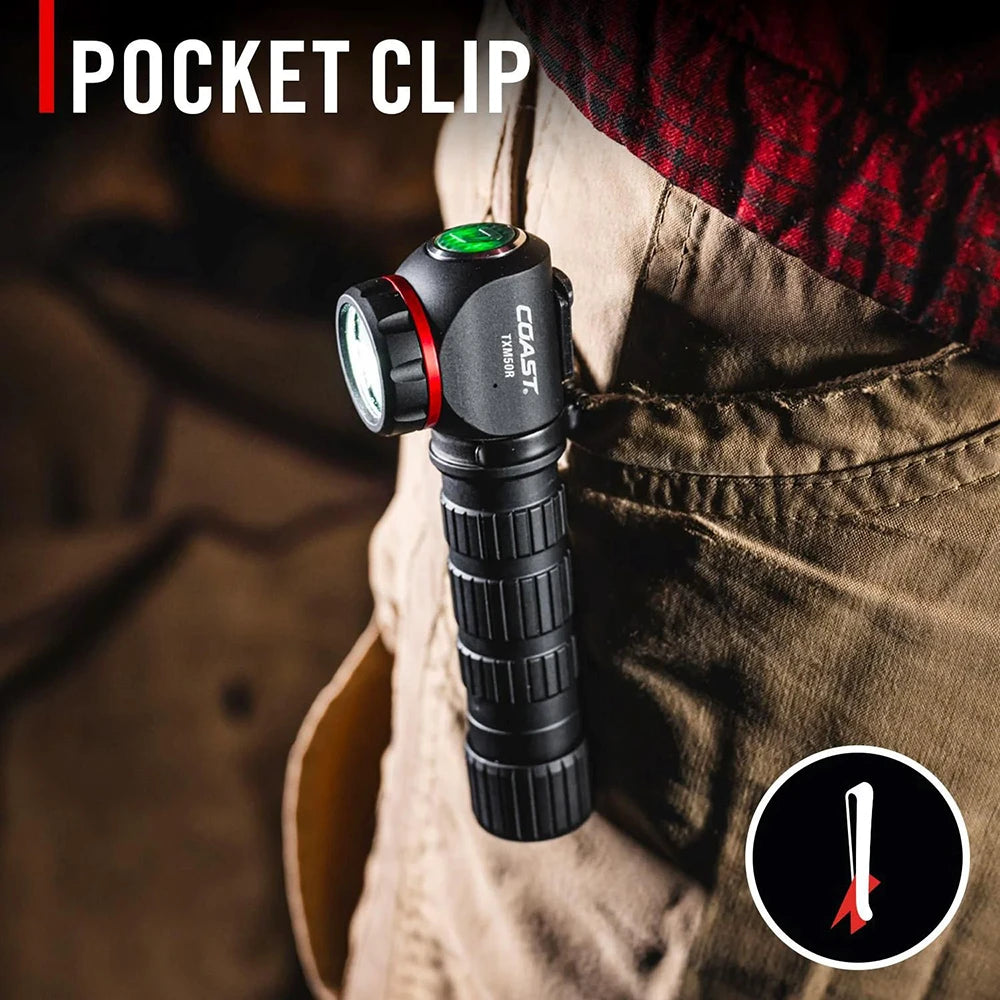 Otsalamppu Coast TXM50R Vedenpitävä Ladattava 1500 Lumenia