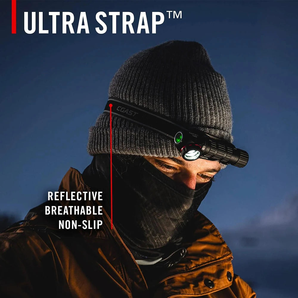 Otsalamppu Coast TXM50R Vedenpitävä Ladattava 1500 Lumenia