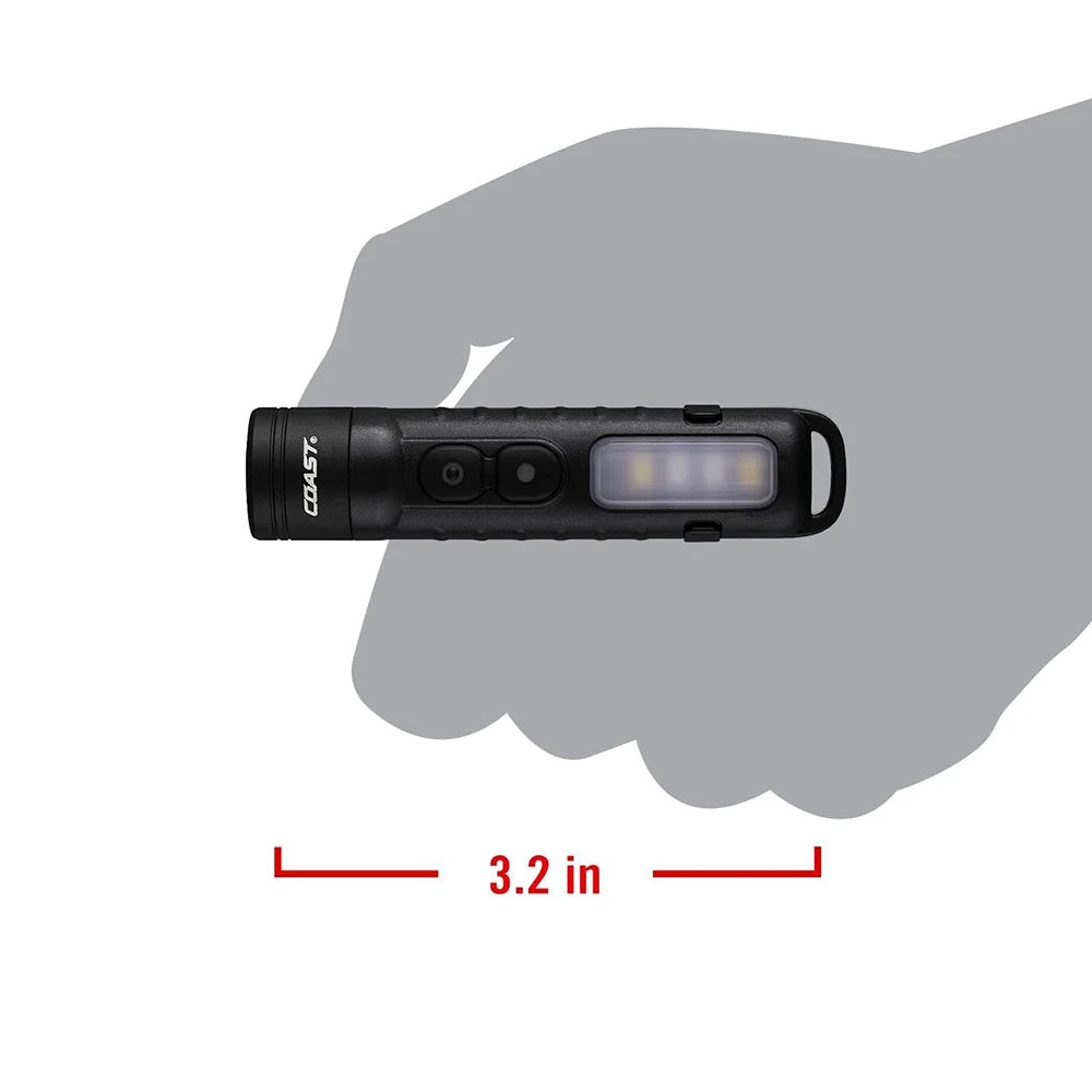 Taskulamppu Coast KL35R Ladattava Korkea CRI Kaksivärinen 600 Lumenia