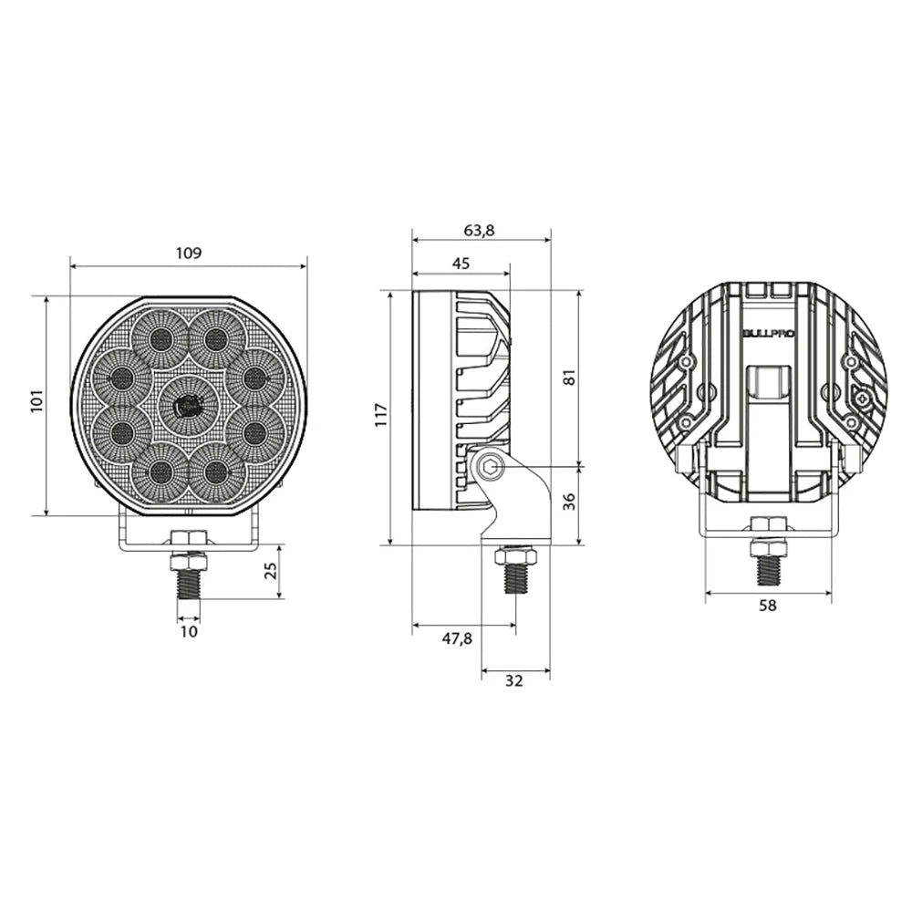 Työvalo Spectrum Bullpro 54 Ellipse 49W