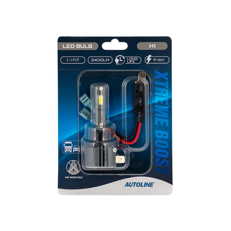 H1 LED Polttimo 1:1 Xtreme Boost Autoline 9-16V 3400 Lm