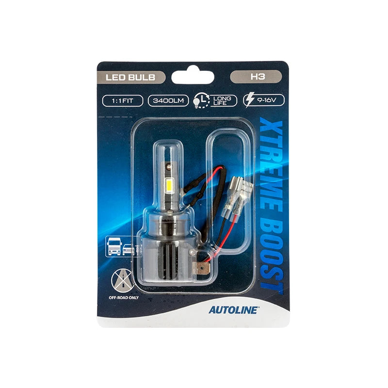 H3 LED Polttimo 1:1 Xtreme Boost Autoline 9-16V 3400 Lm