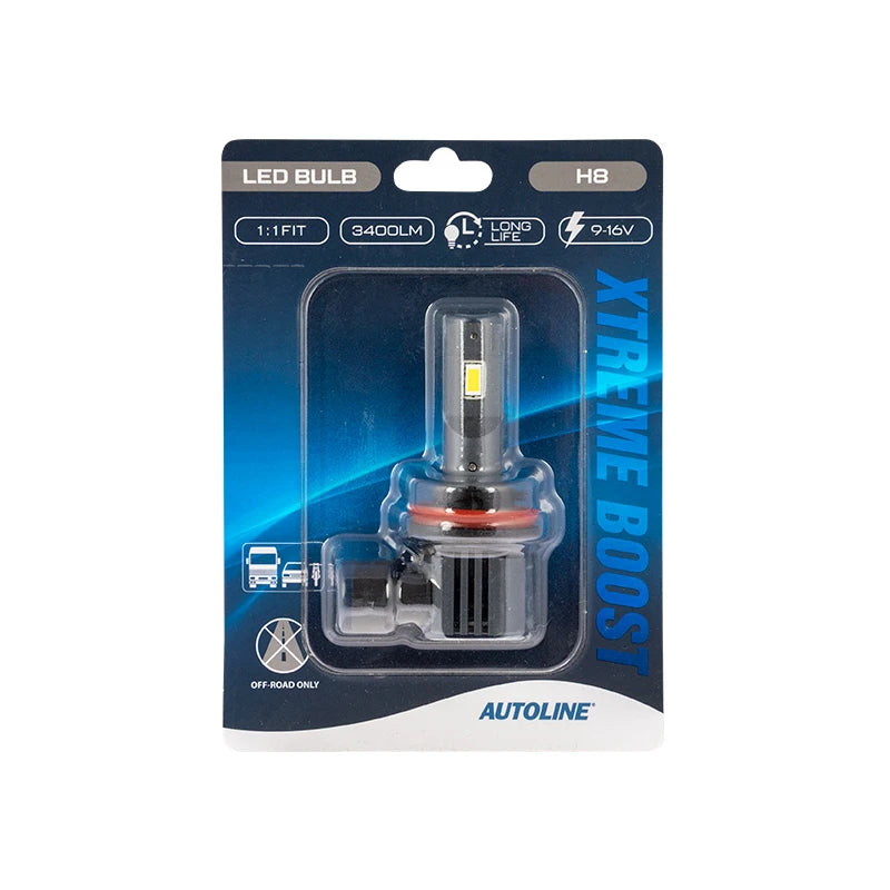 H8 LED Polttimo 1:1 Xtreme Boost Autoline 9-16V 3400 Lm