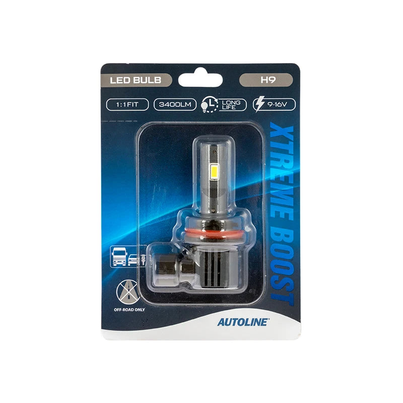 H9 LED Polttimo 1:1 Xtreme Boost Autoline 9-16V 3400 Lm