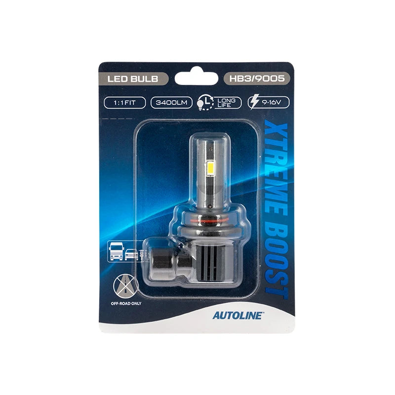 HB3/9005 LED Polttimo 1:1 Xtreme Boost Autoline 9-16V 3400 Lm