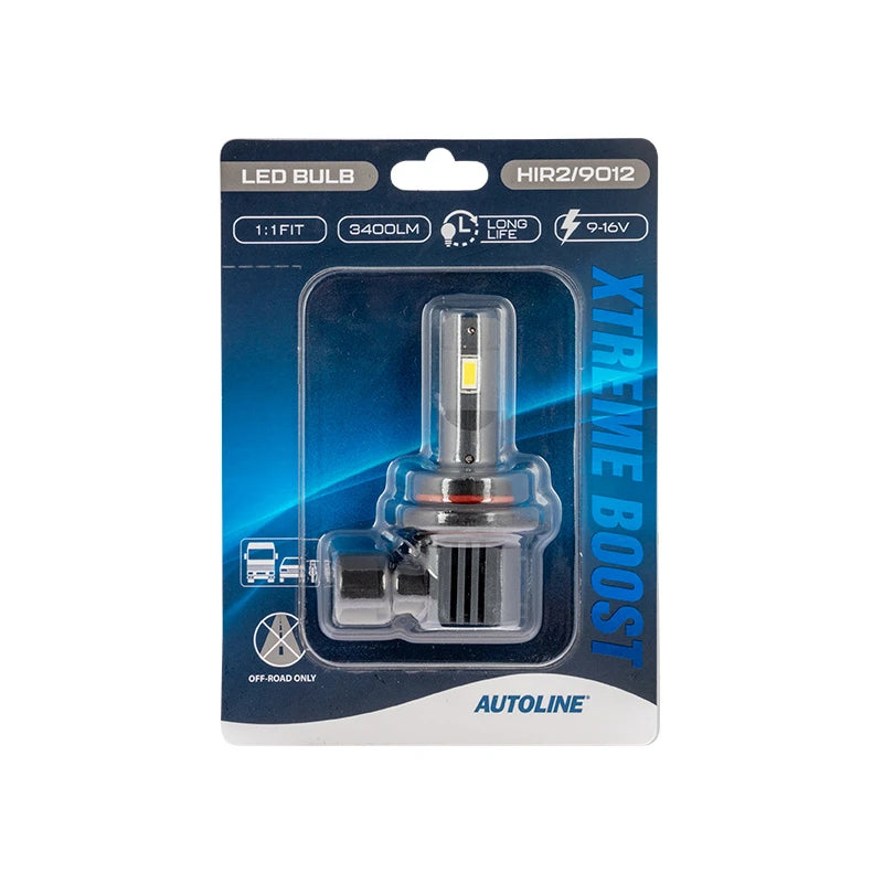 HIR2/9012 LED Polttimo 1:1 Xtreme Boost Autoline 9-16V 3400 Lm