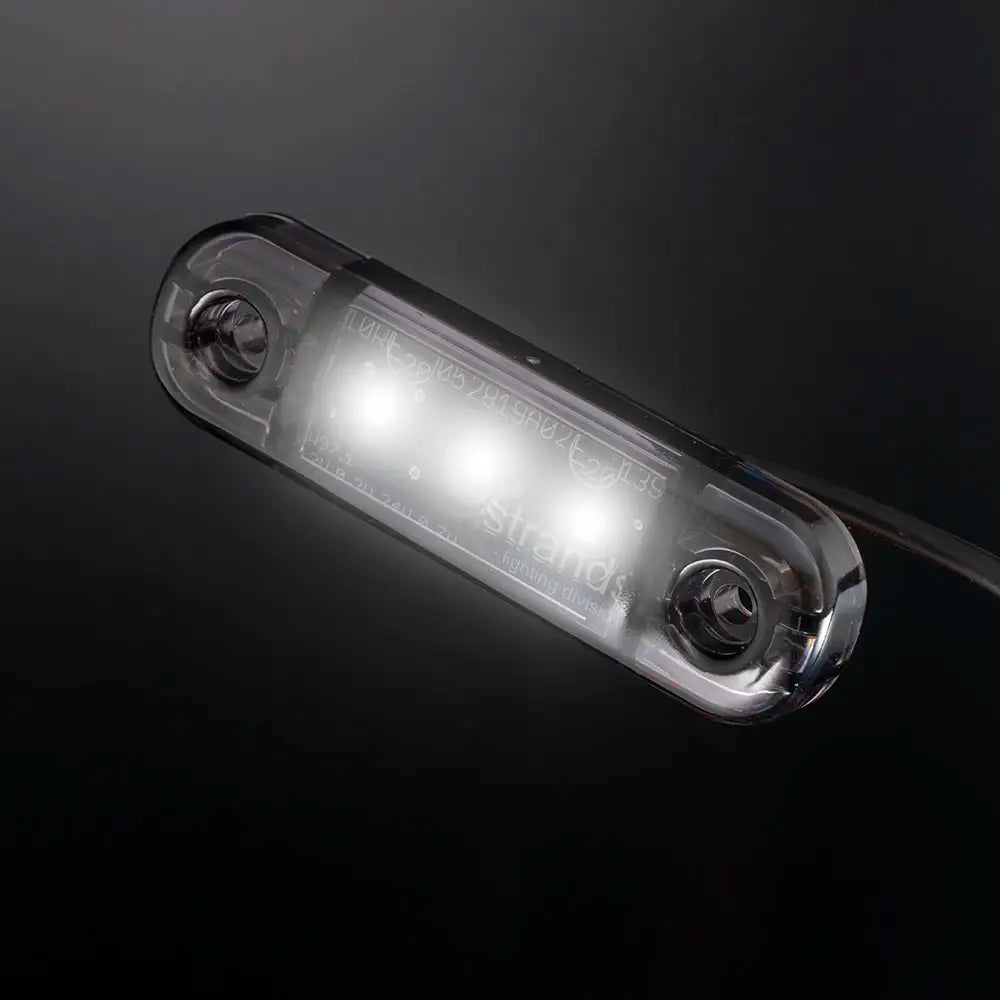 Strands Dark Knight Slim LED Äärivalo, valkoinen, tumma linssi