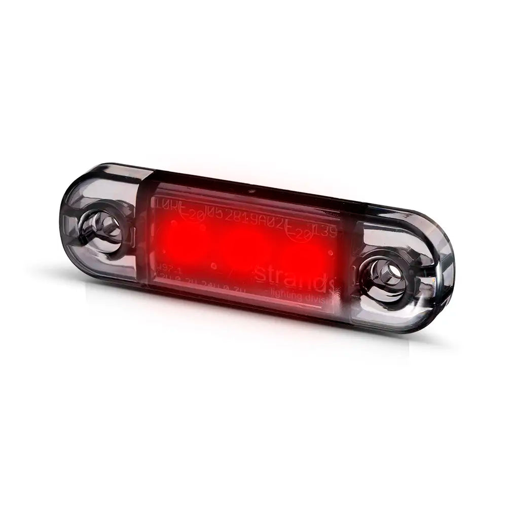 Strands Dark Knight Slim LED Äärivalo, punainen, tumma linssi