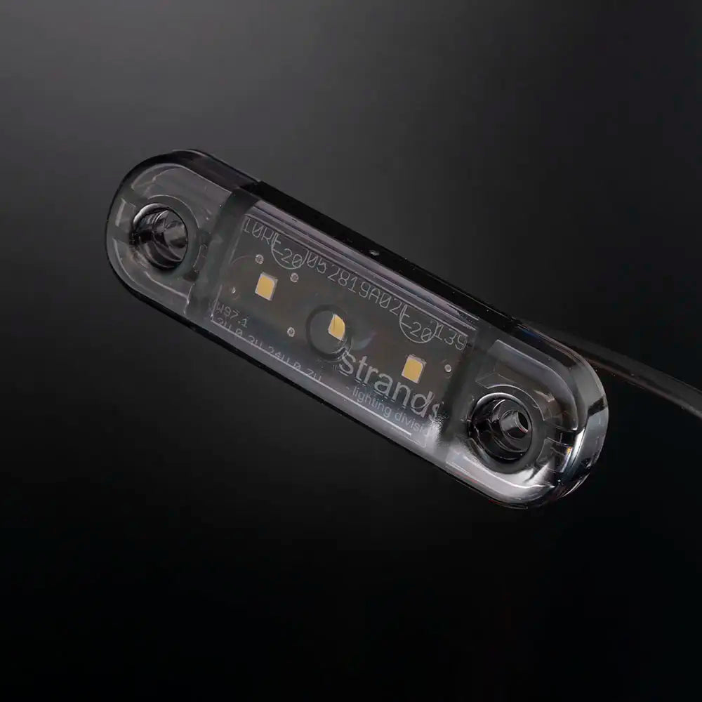 Strands Dark Knight Slim LED Äärivalo, punainen, tumma linssi