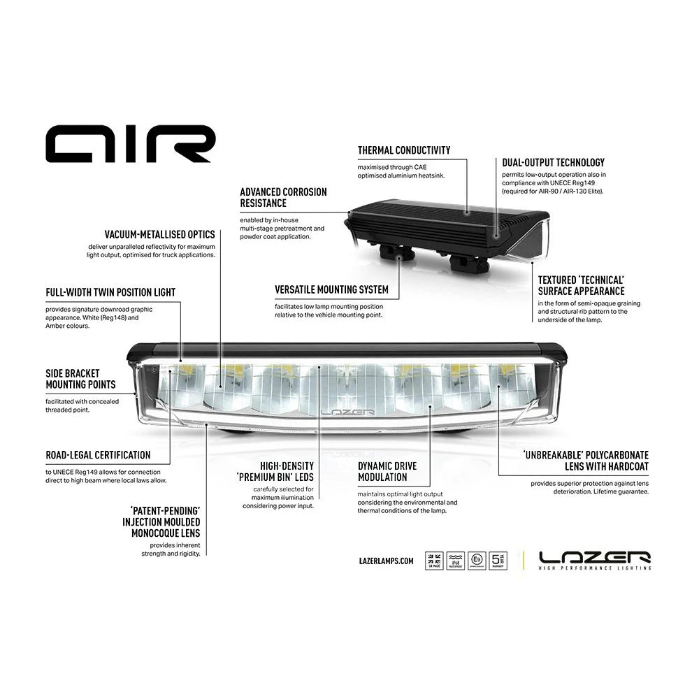 Lisävalo Lazer Air-55 Std