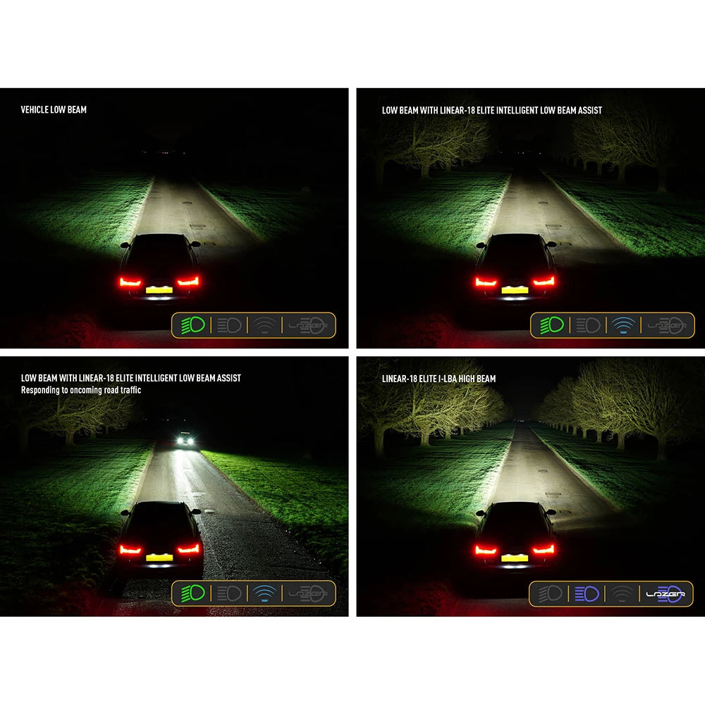 Lisävalo Lazer Linear 18 Elite Lähivalo Avustimella
