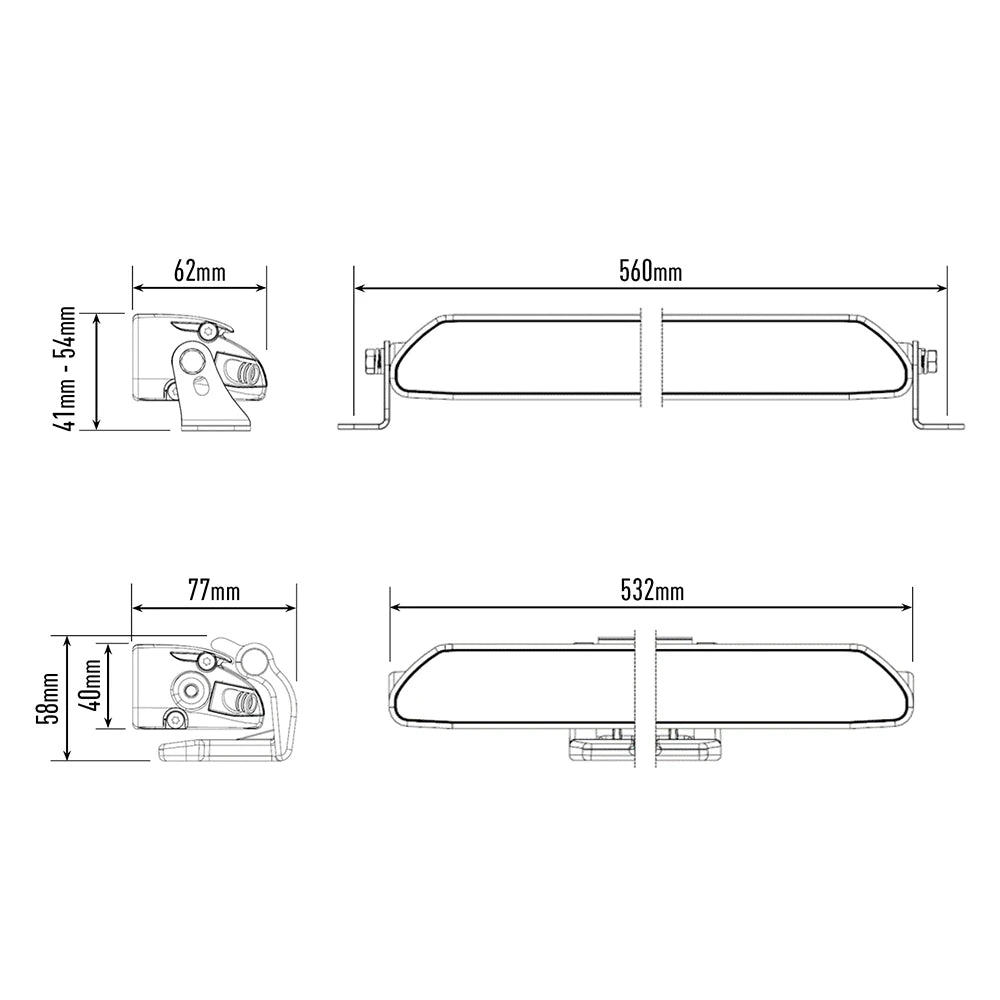 Lisävalo Lazer Linear 18 Elite Lähivalo Avustimella
