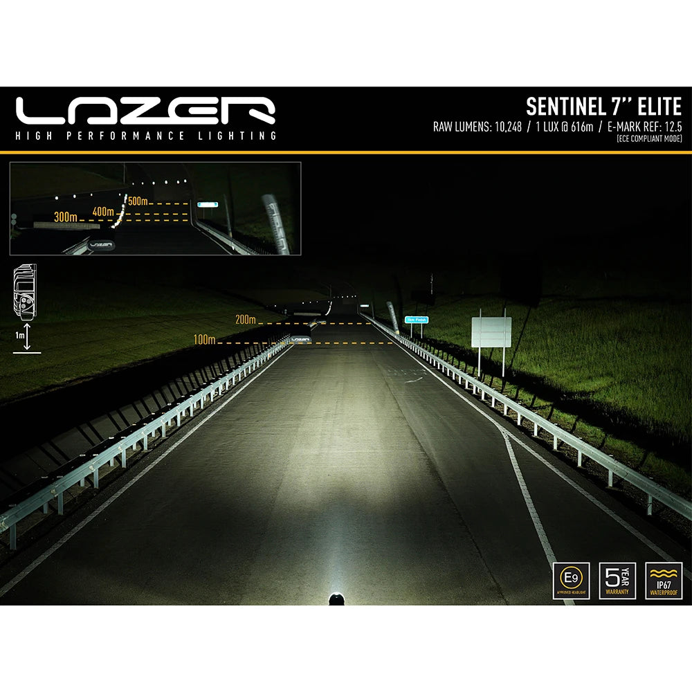 Lisävalo Lazer Sentinel 7 Elite Parkkivalolla