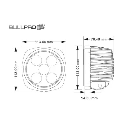 Työvalo Bullpro Centum 4500k 88W