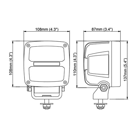 Työvalo Nordic Scorpius Pro 445 50w 12/24v Leveä Valokeila 52W