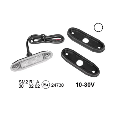 Led-Äärivalo Valkoinen 10-30V