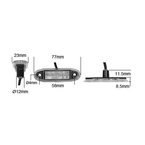 Led-Äärivalo Punainen 10-30V