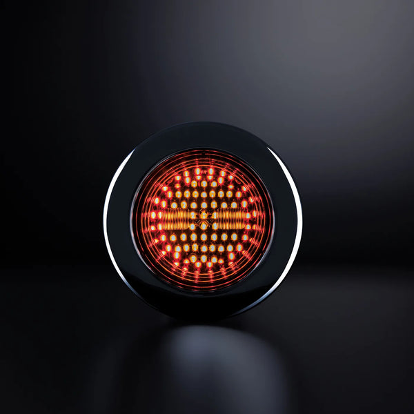 Dark Knight IZE LED Round Takavalo, parkki/jarru – 2-toiminen LED-takavalo
