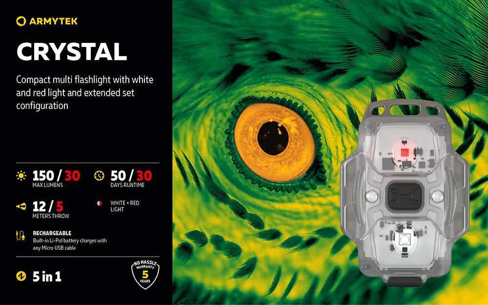 Monitoimilamppu Armytek Crystal Sininen 5 in 1 Valkoinen & Punainen 150 lm