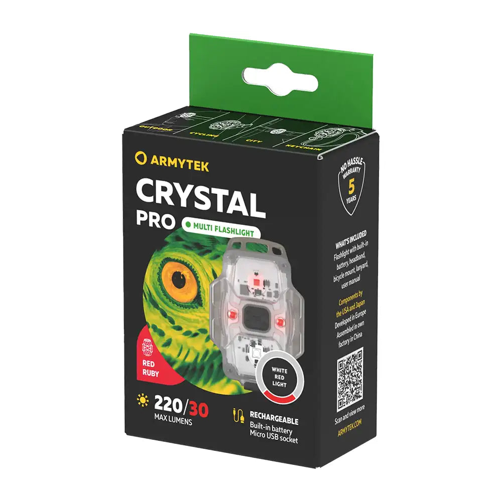Monitoimilamppu Armytek Crystal Pro Punainen 7 in 1 Valkoinen & Punainen 220 lm