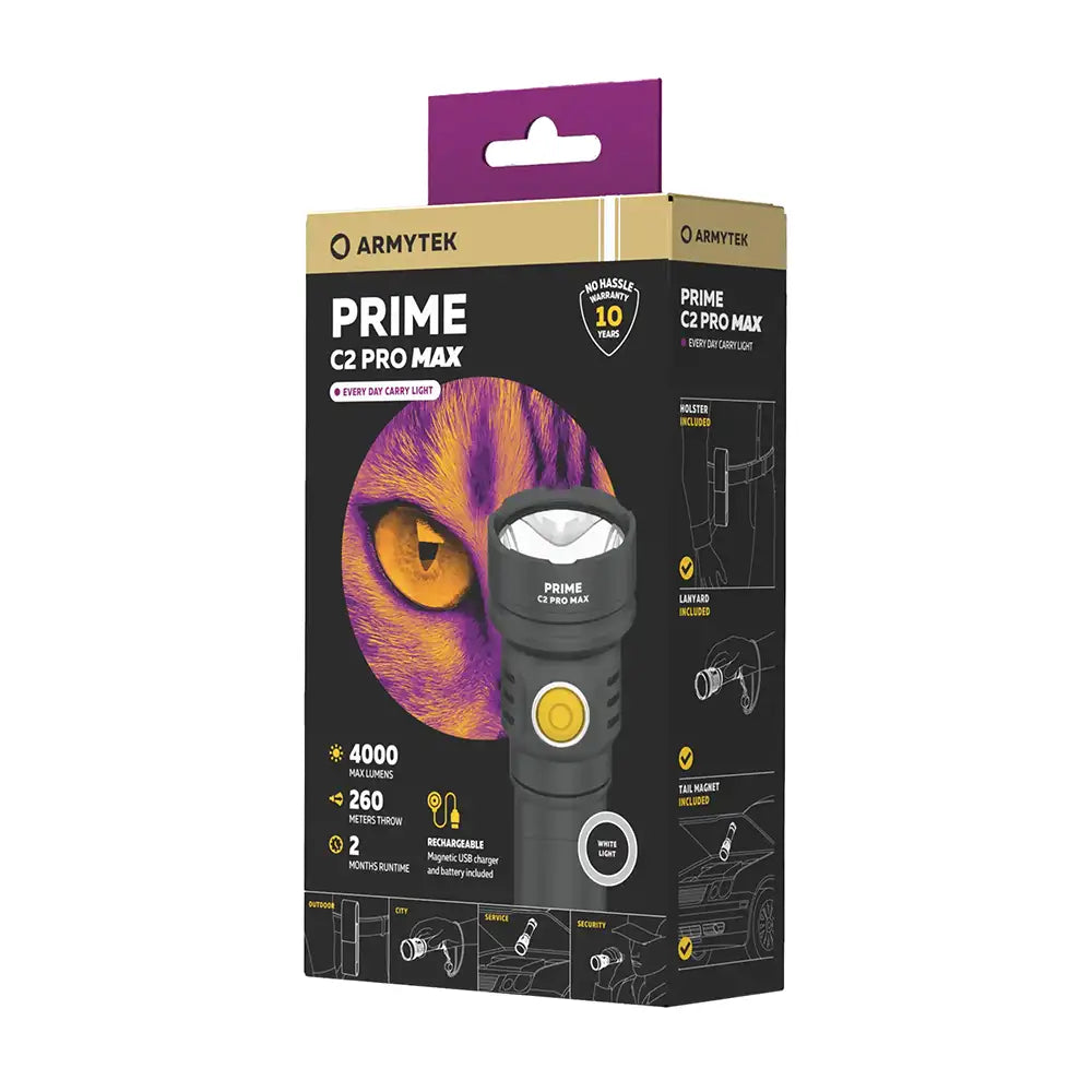 Taskulamppu Armytek Prime C2 Pro Max Kylmä Sävy 4000 lm