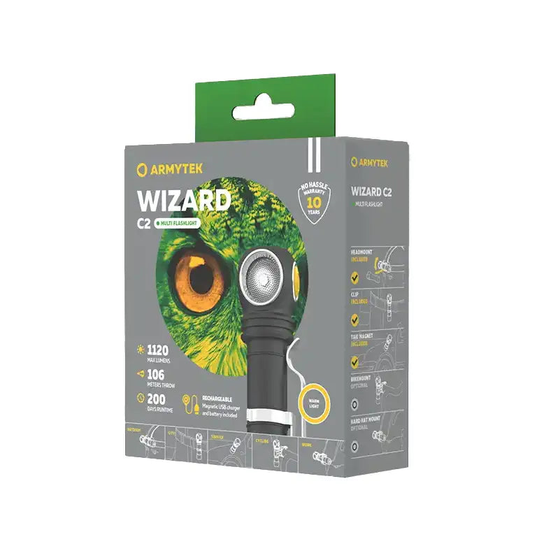 Otsalamppu Armytek Wizard C2 Magnet USB Lämmin Sävy 1120 lm
