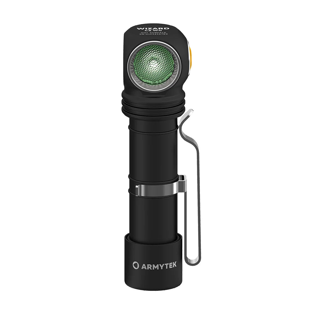 Otsalamppu Armytek Wizard C2 WG Magnet USB Kylmä Sävy & Vihreä 1100 lm