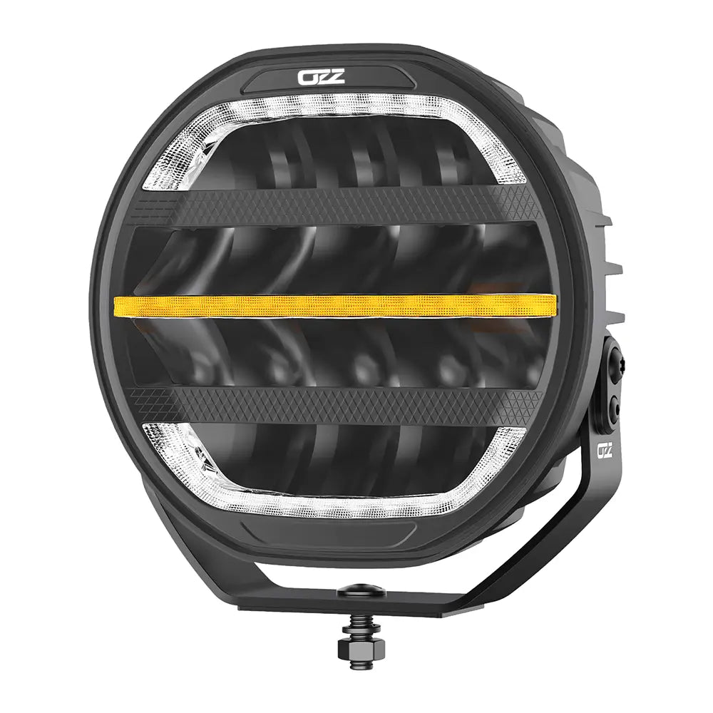 OZZ XR3 P9" 65 LED-lisävalo musta runko, parkilla ja R65 varoitusvalolla