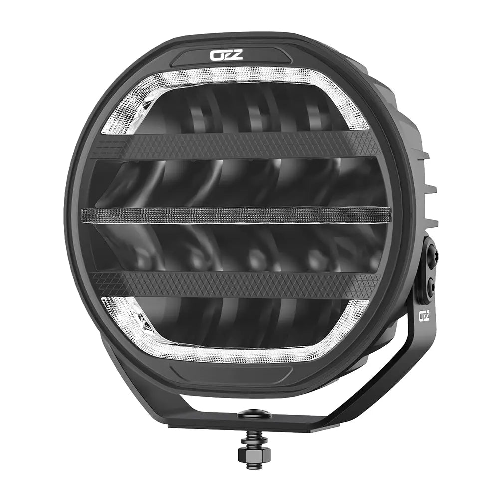 OZZ XR3 P9" 65 LED-lisävalo musta runko, parkilla ja R65 varoitusvalolla