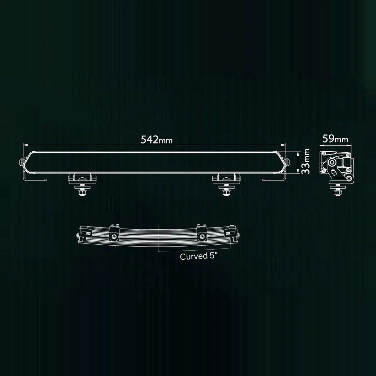 Ledson Epix21 Slim Curved LED-lisävalopaneeli