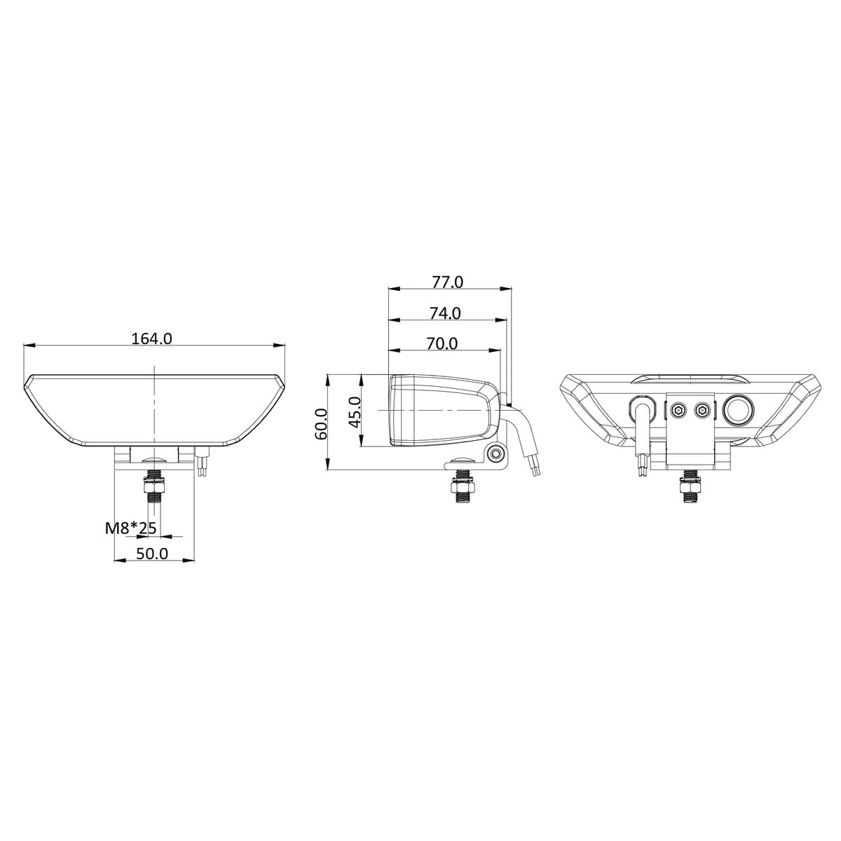 Ozz WR1 R65 LED-työ-/peruutusvalo
